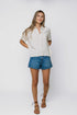 Nina-Roll Cuff Short Sleeve Shirt